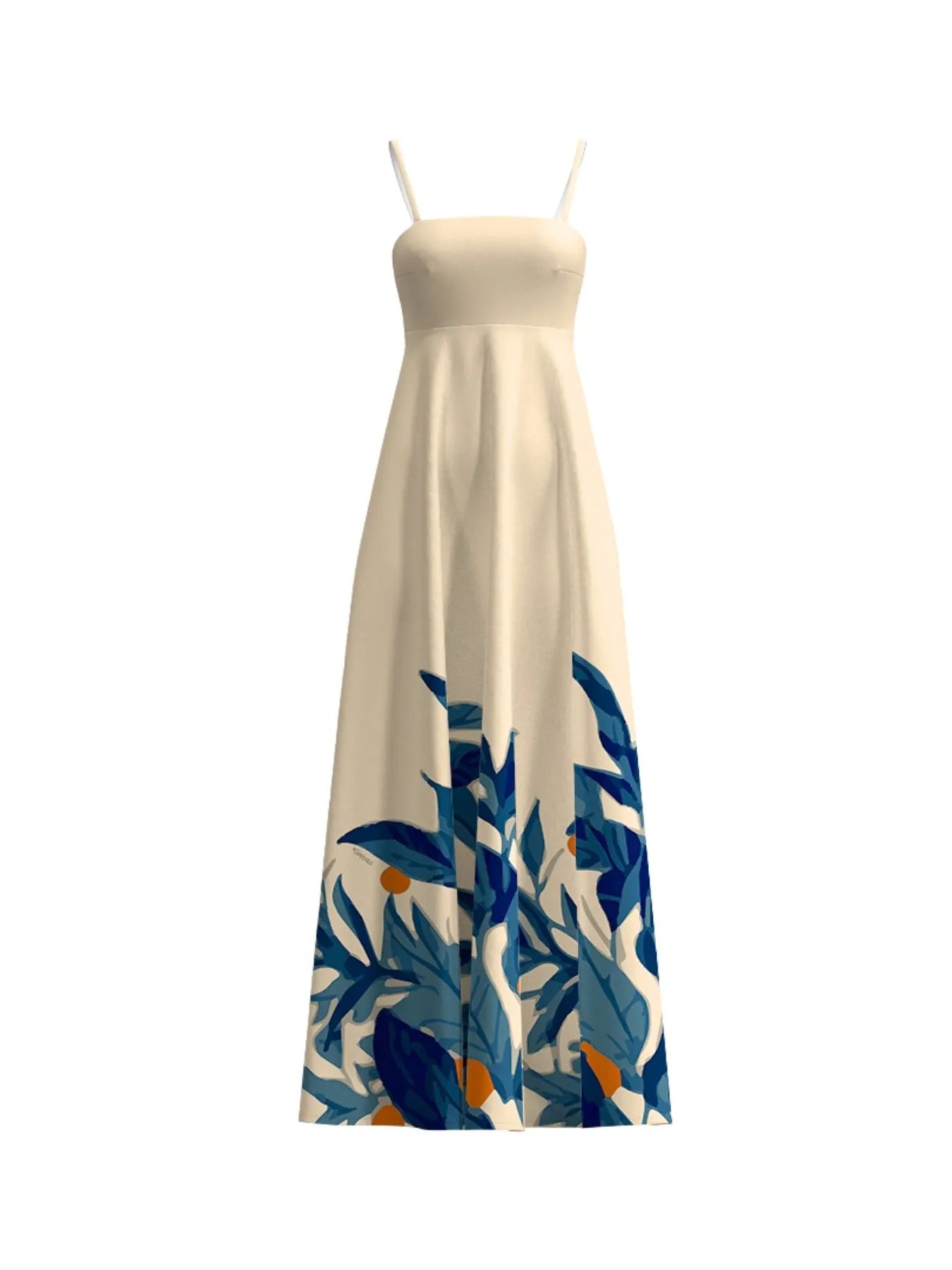 Printed Cotton Poplin Oria Dress - Zest Navy sold by Diarrablu product image thumbnail 2