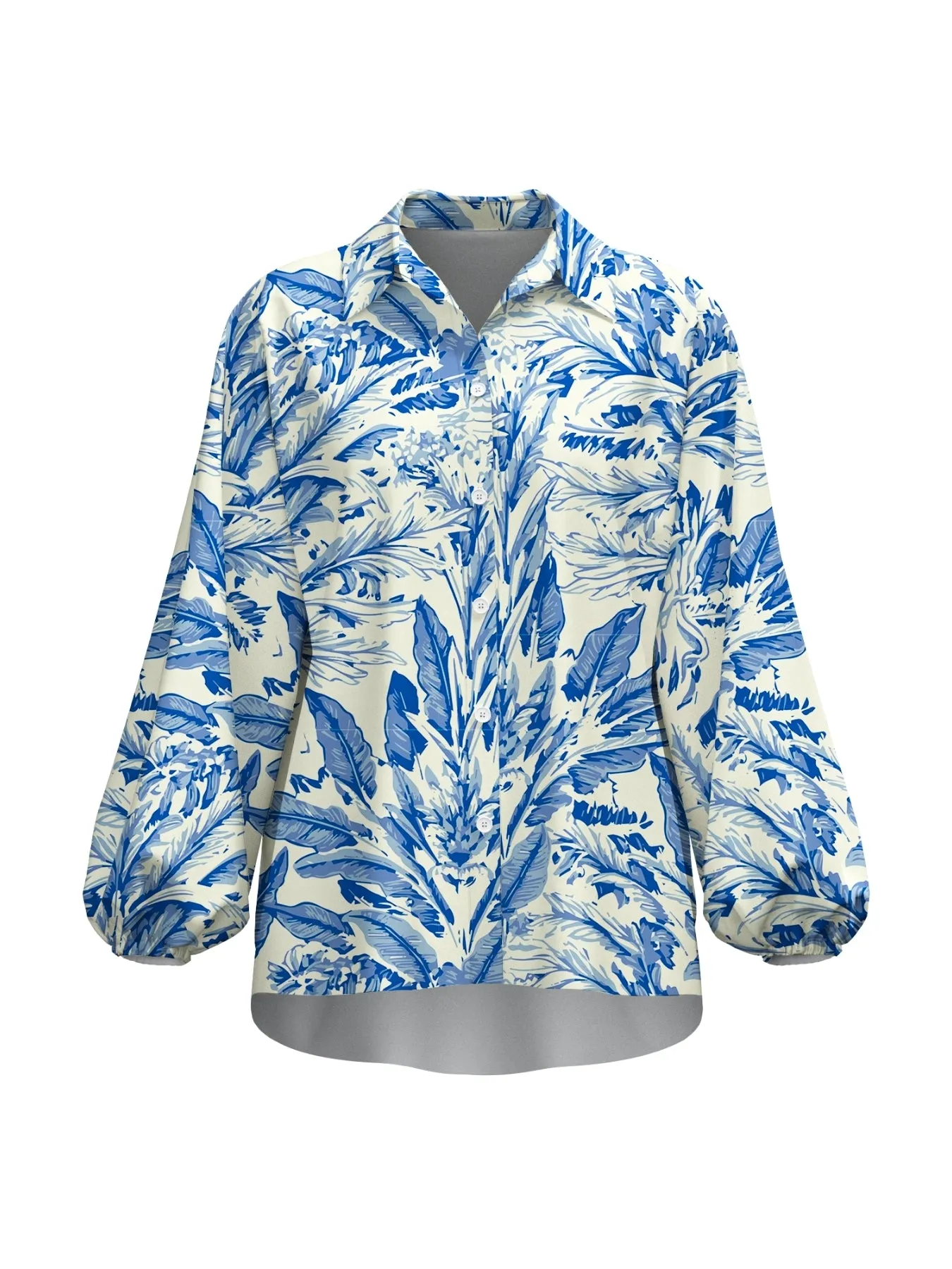 Printed Cotton Voile Nora Shirt - Toile Blu sold by Diarrablu product image thumbnail 2