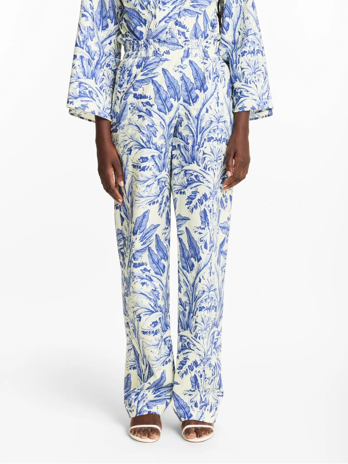 Printed Cotton Poplin Leer Pants - Toile Blu sold by Diarrablu product image thumbnail 5