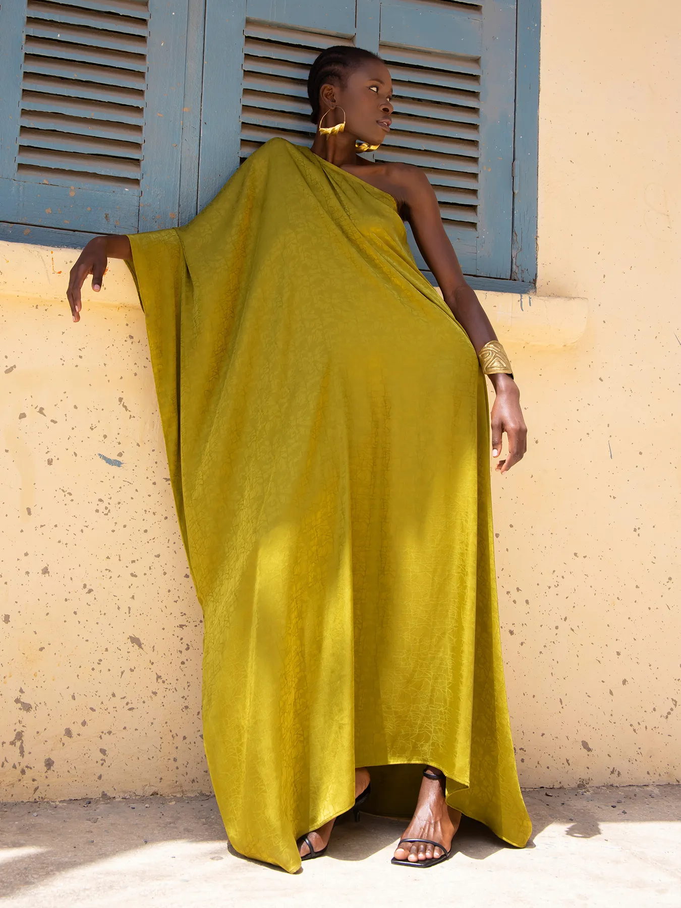 Satu Dress - Ayel Olive sold by Diarrablu