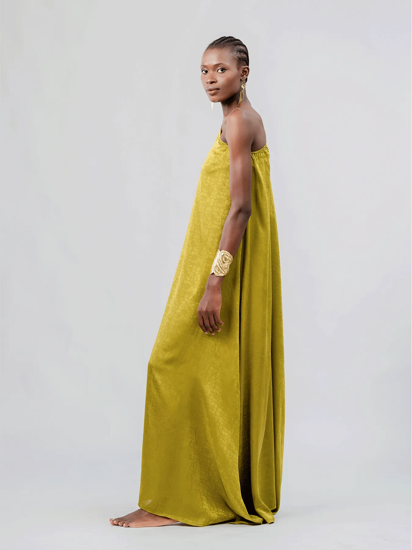 Satu Dress - Ayel Olive sold by Diarrablu product image thumbnail 5