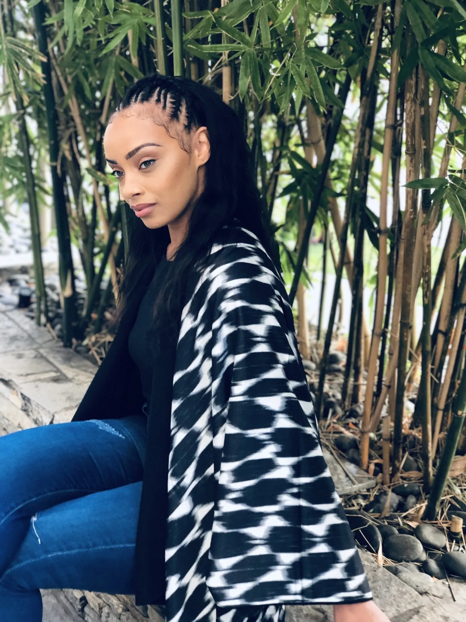 Reversible Amy Ben Poncho - Sokhna Black sold by Diarrablu product image thumbnail 2