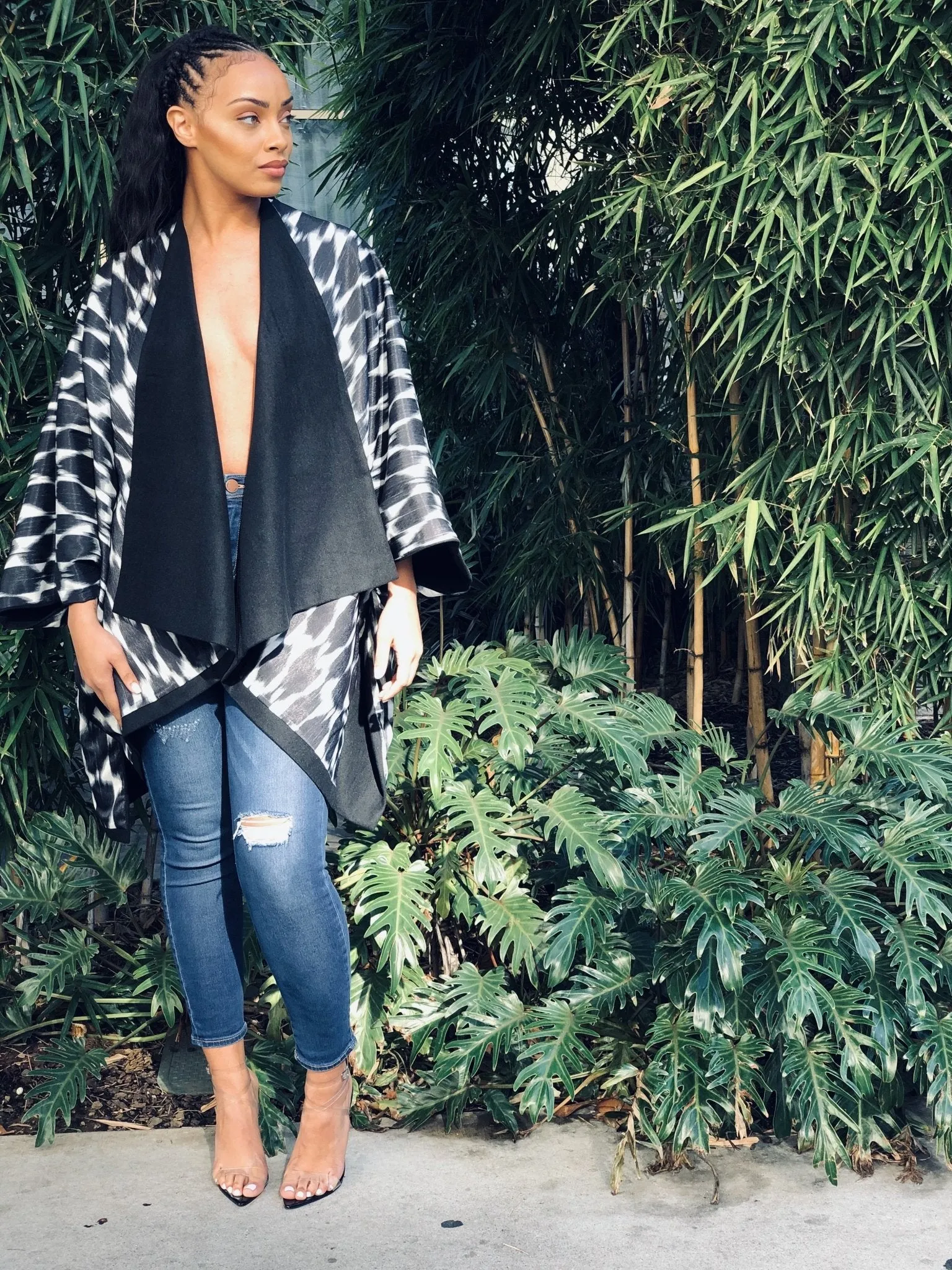 Reversible Amy Ben Poncho - Sokhna Black sold by Diarrablu