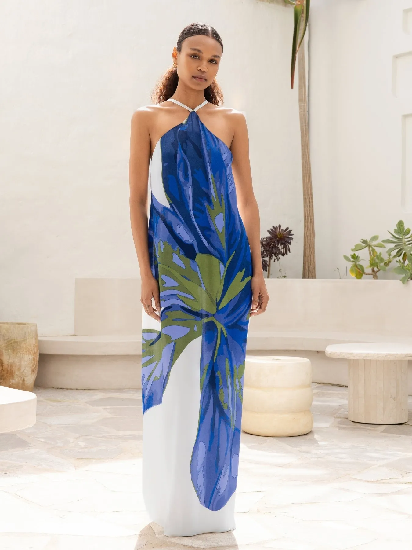 Aria FSC® Certified Viscose Dress - Sira Blu sold by Diarrablu