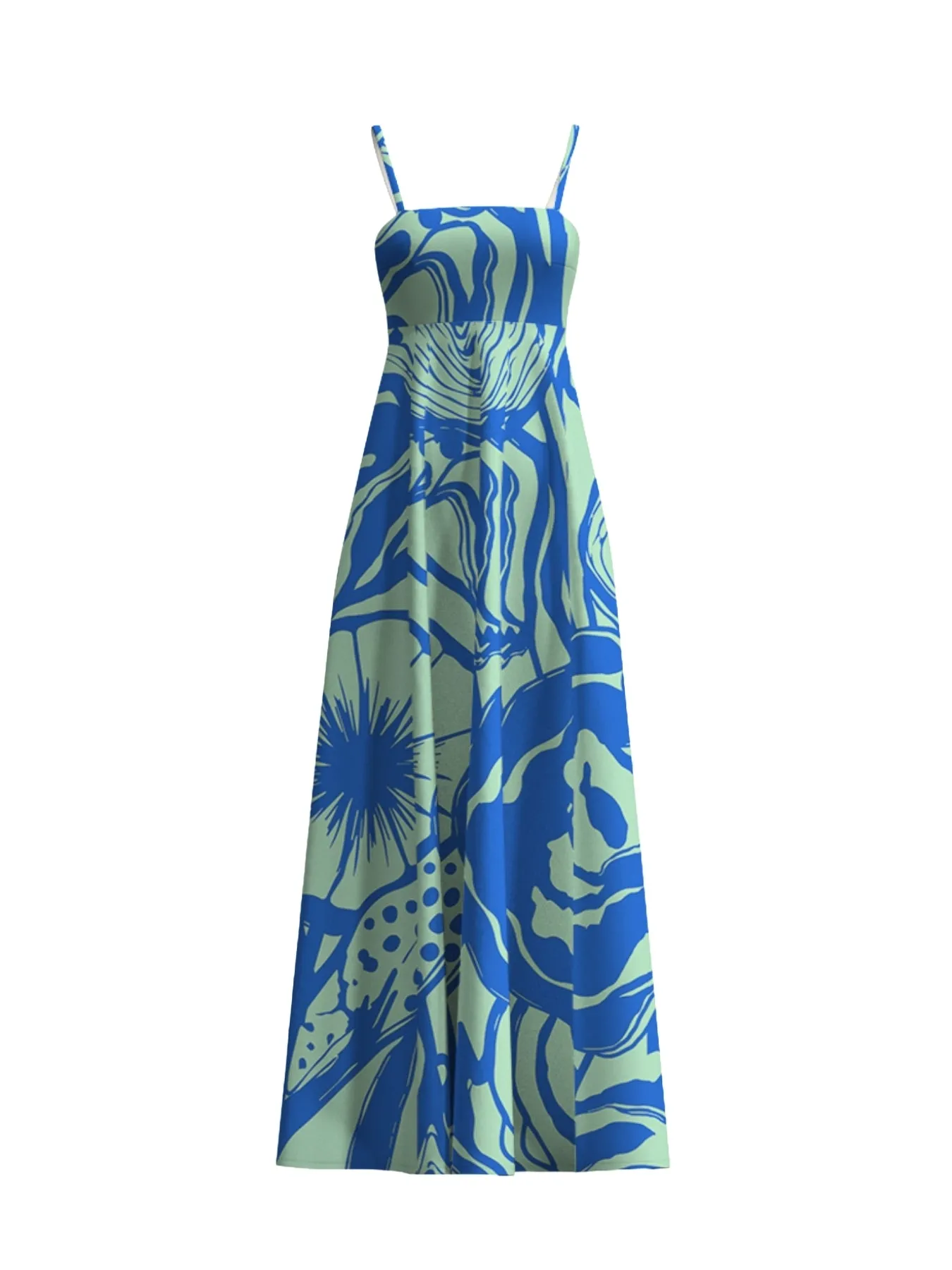 Printed Cotton Poplin Oria Dress - Tima Mint sold by Diarrablu product image thumbnail 2