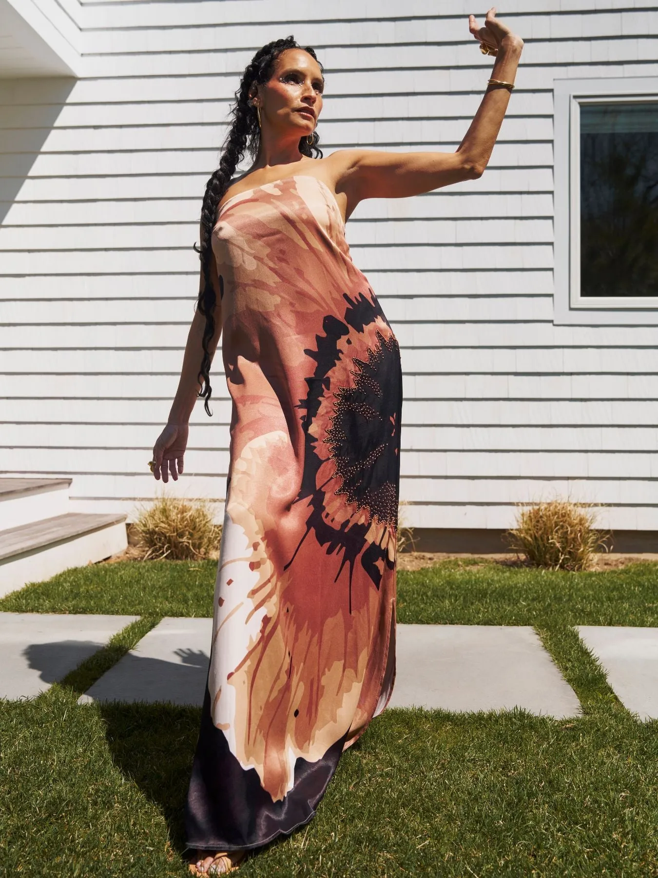Handbeaded Tubi Dress - Amor Rose sold by Diarrablu