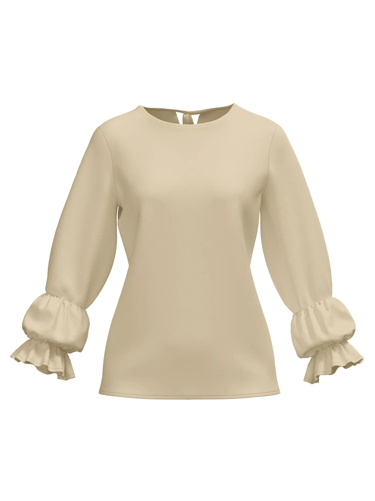 Sustainable Lena Top - Solid Cream sold by Diarrablu product image thumbnail 3