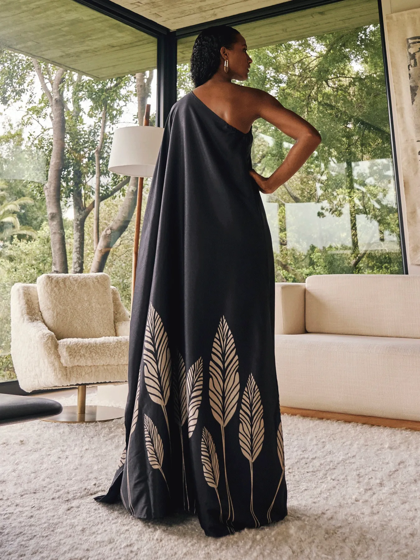 Satu Dress - Palms Noir sold by Diarrablu product image thumbnail 5