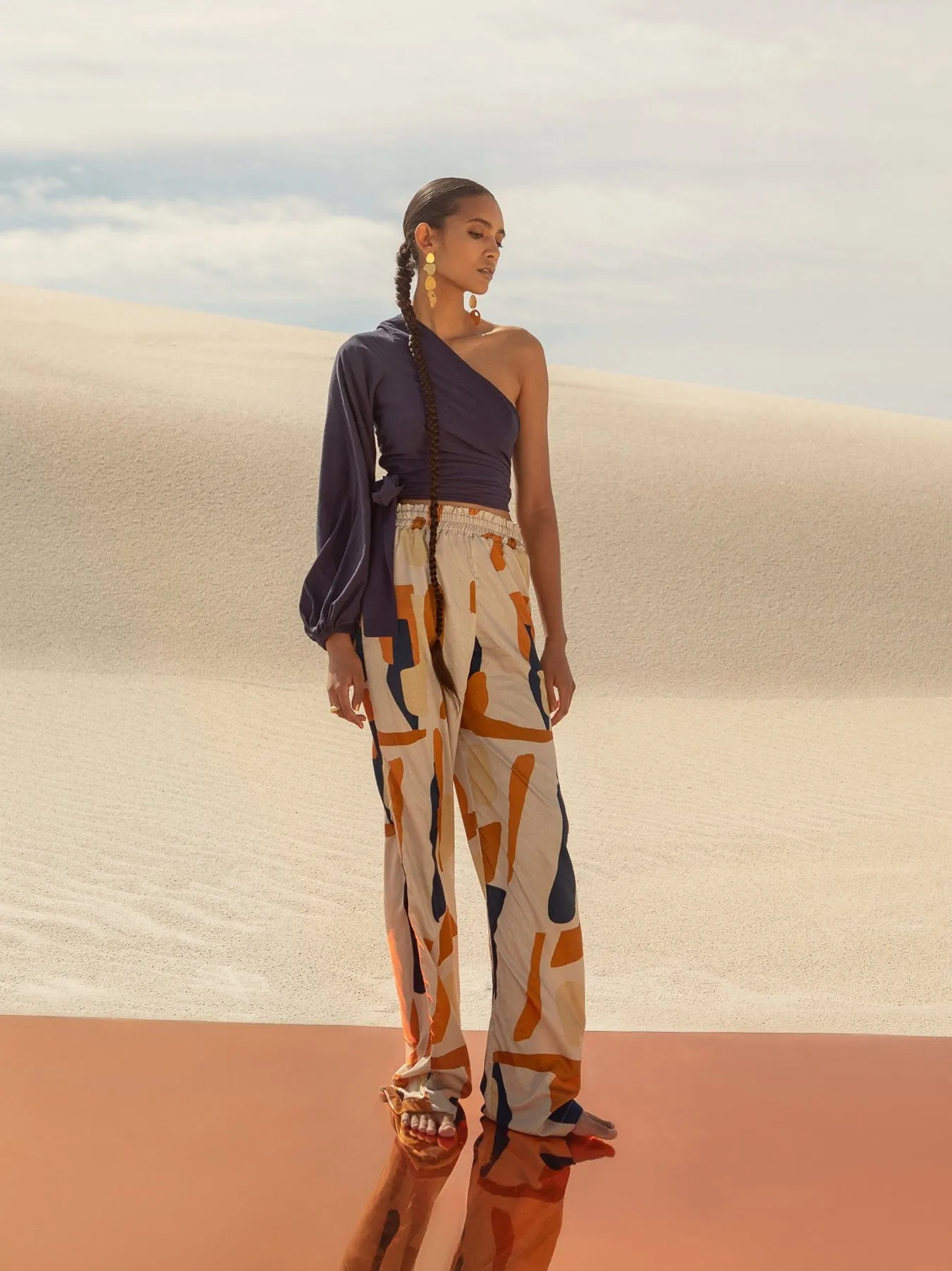 Leer Pants - Tilo Cream sold by Diarrablu