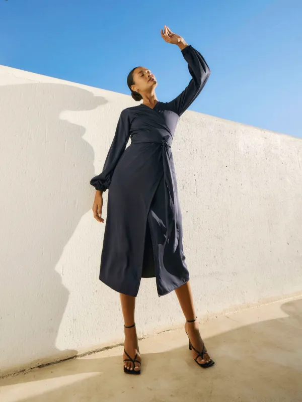 Lala Dress - Solid Navy sold by Diarrablu