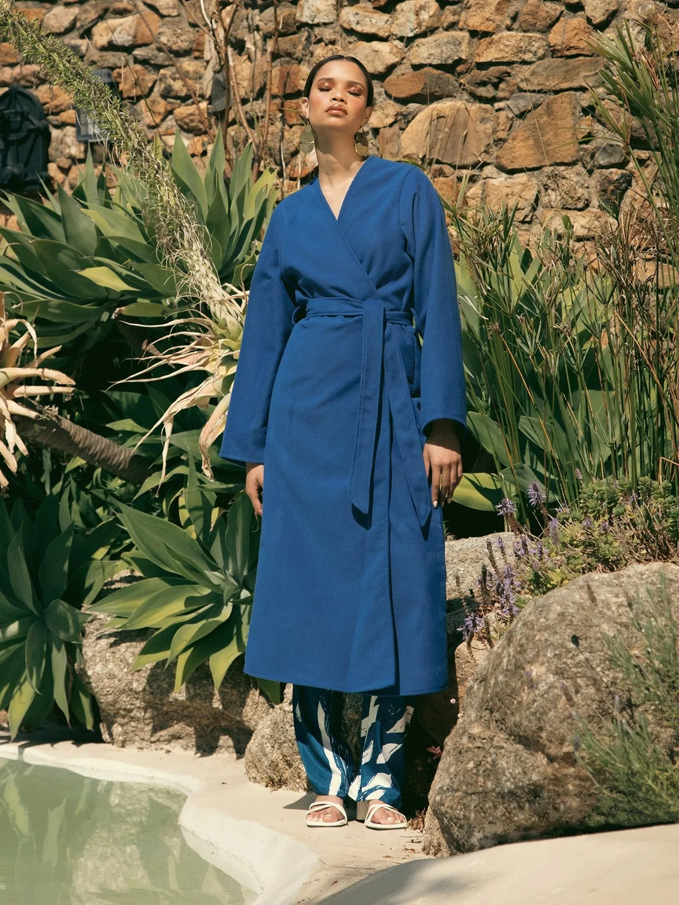 Lasai Coat - Solid Blu sold by Diarrablu