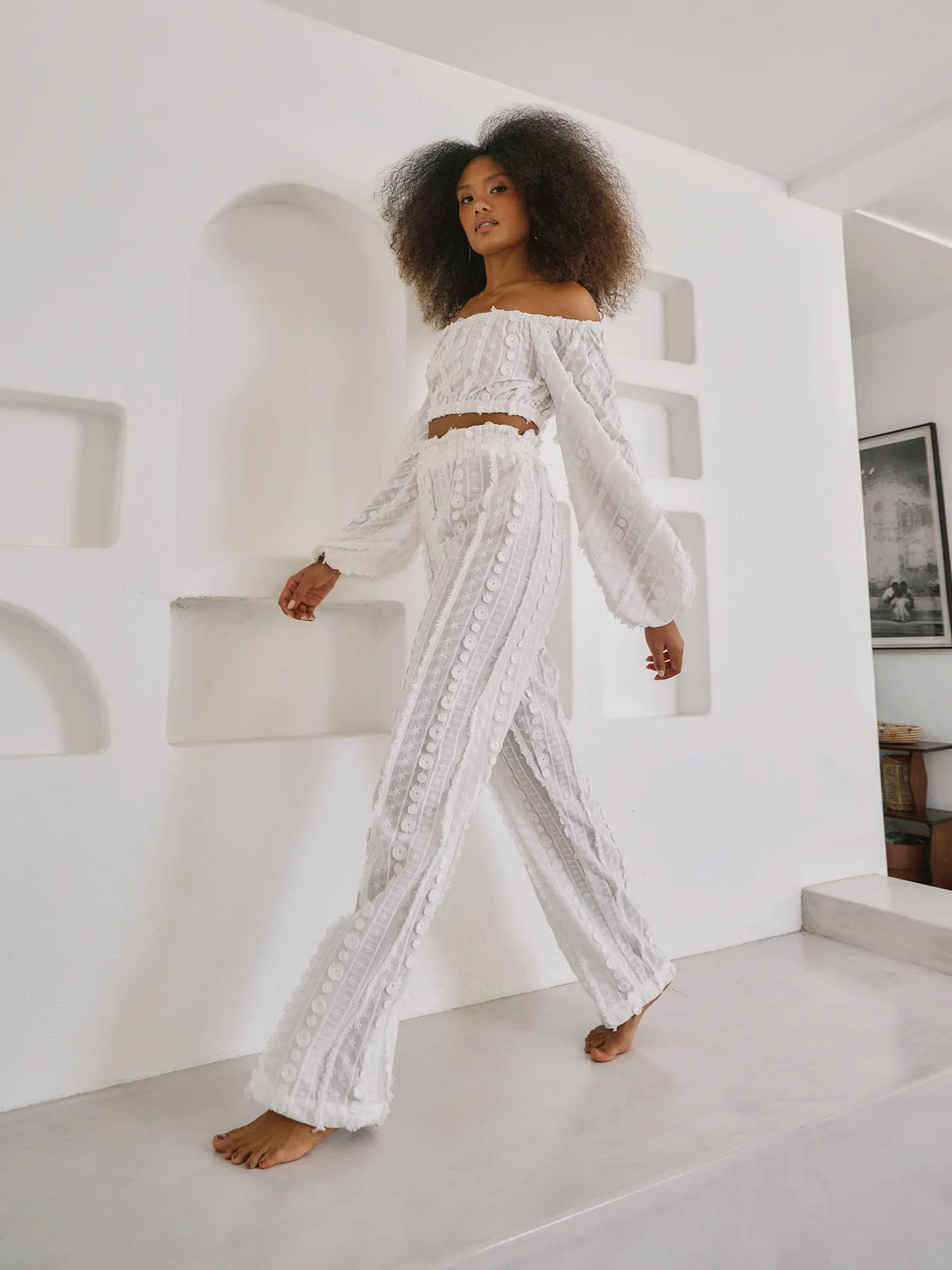 Leer Nar Pants - Bahar Blanc sold by Diarrablu