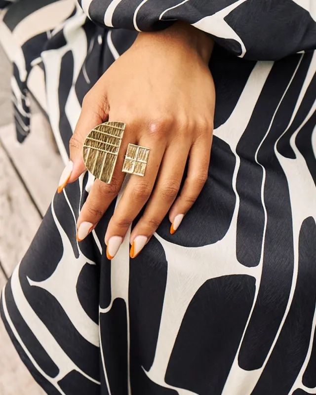 Moon Ring - Upcycled Brass sold by Diarrablu