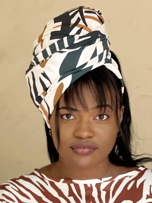 Scarf / Headwrap - ZENA White sold by Diarrablu