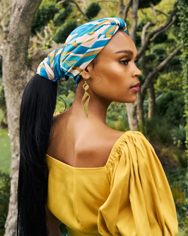 Moussor Headwrap - Blossom Teal sold by Diarrablu