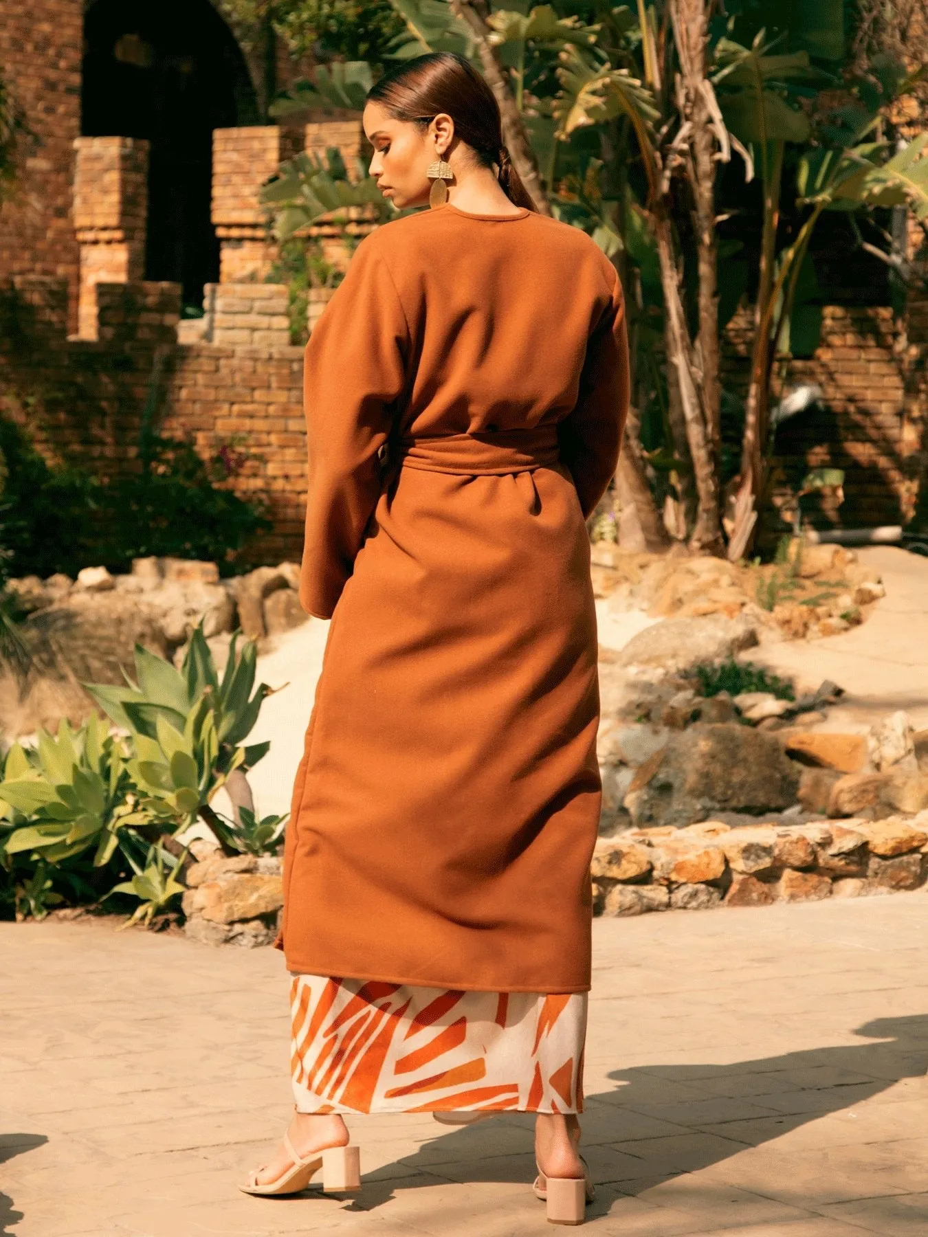 Lasai Coat - Solid Brown sold by Diarrablu product image thumbnail 3