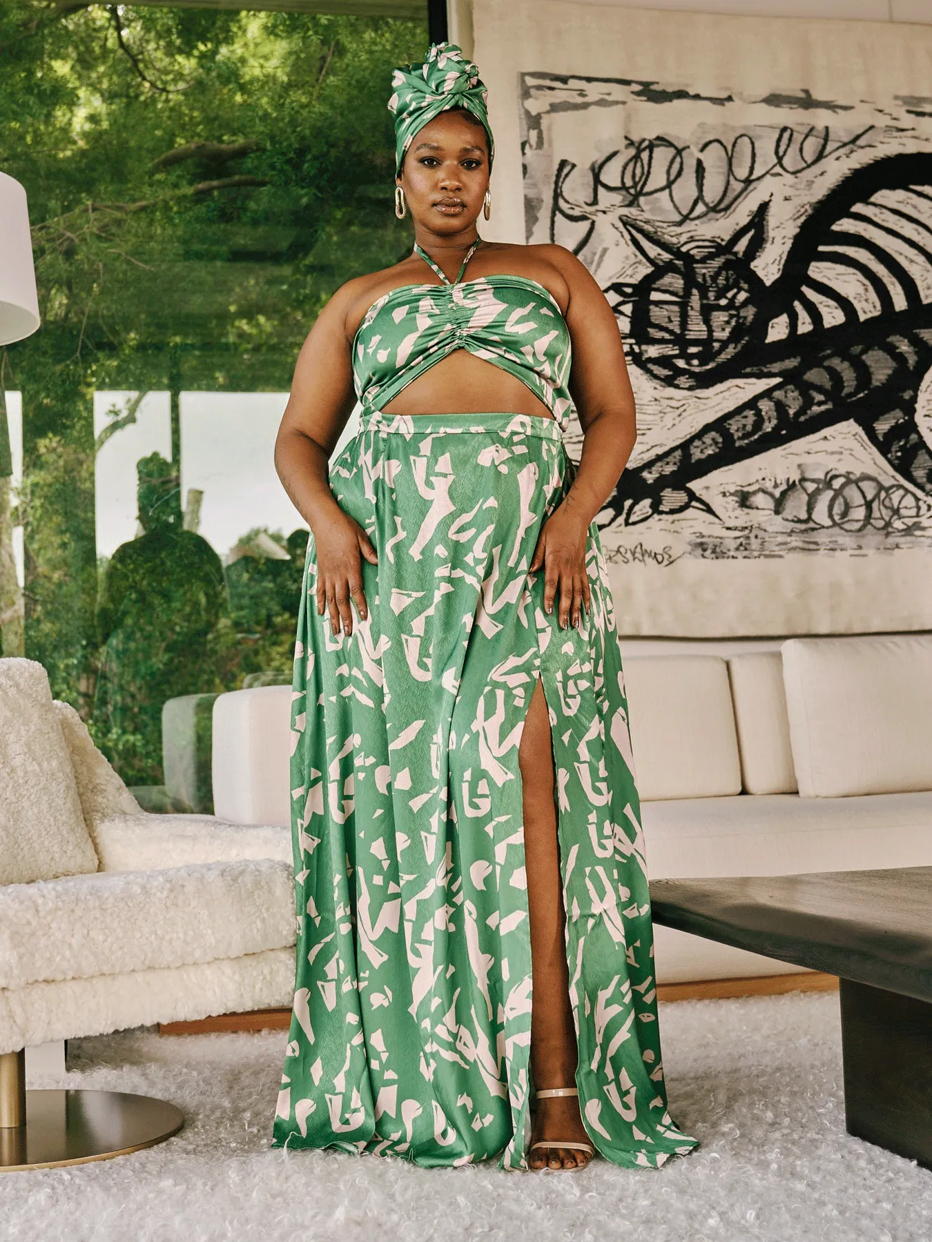 Nisha Dress - Batik Vert sold by Diarrablu product image thumbnail 3