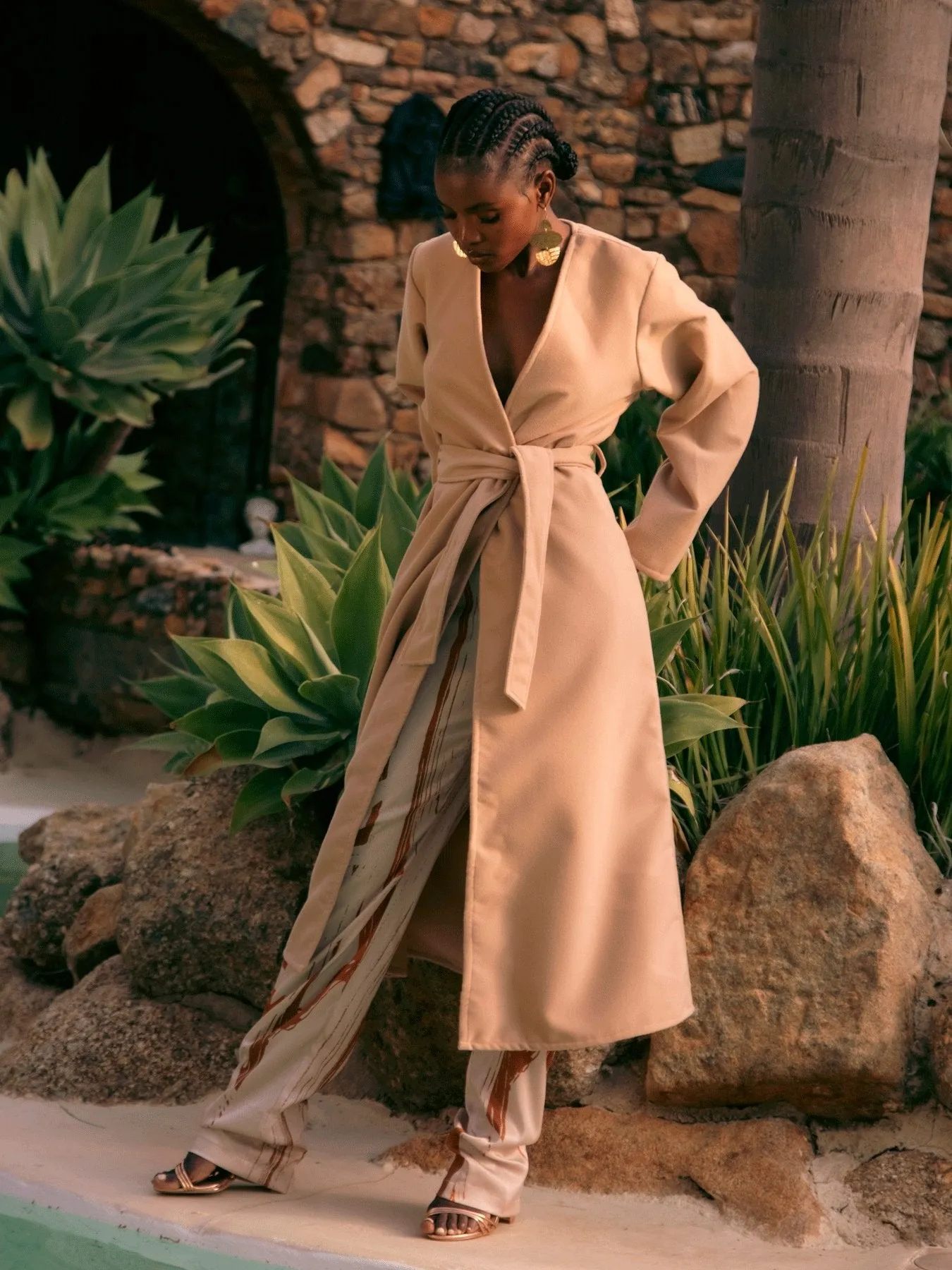 Lasai Coat - Solid Cream sold by Diarrablu product image thumbnail 3