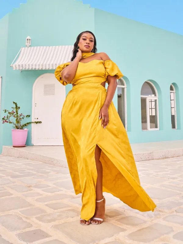 Neni Dress - Zeen Mustard sold by Diarrablu