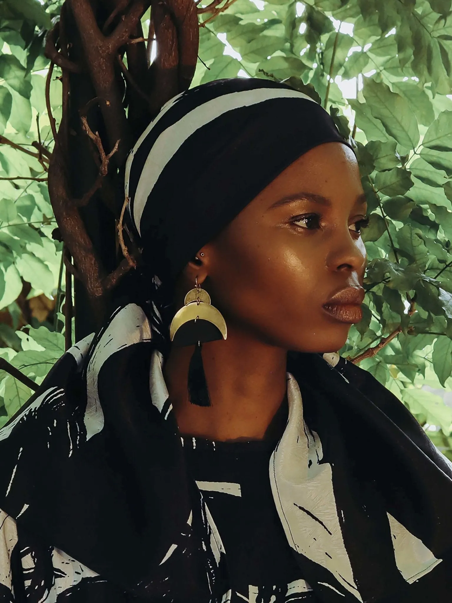 Scarf / Headwrap - SUTO Black sold by Diarrablu product image thumbnail 5
