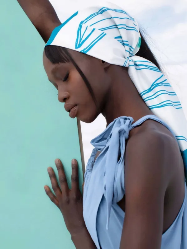 Scarf / Headwrap - Costa Blu sold by Diarrablu