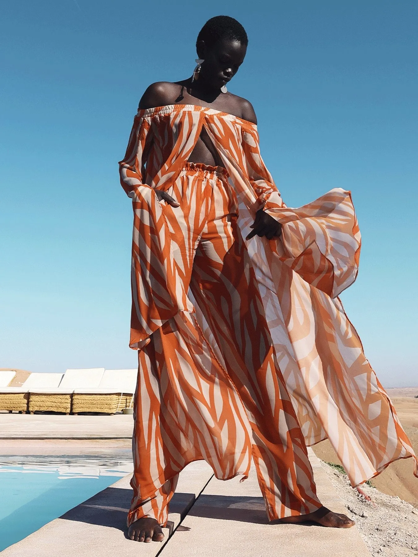 Leer Pants - Bela Orange sold by Diarrablu