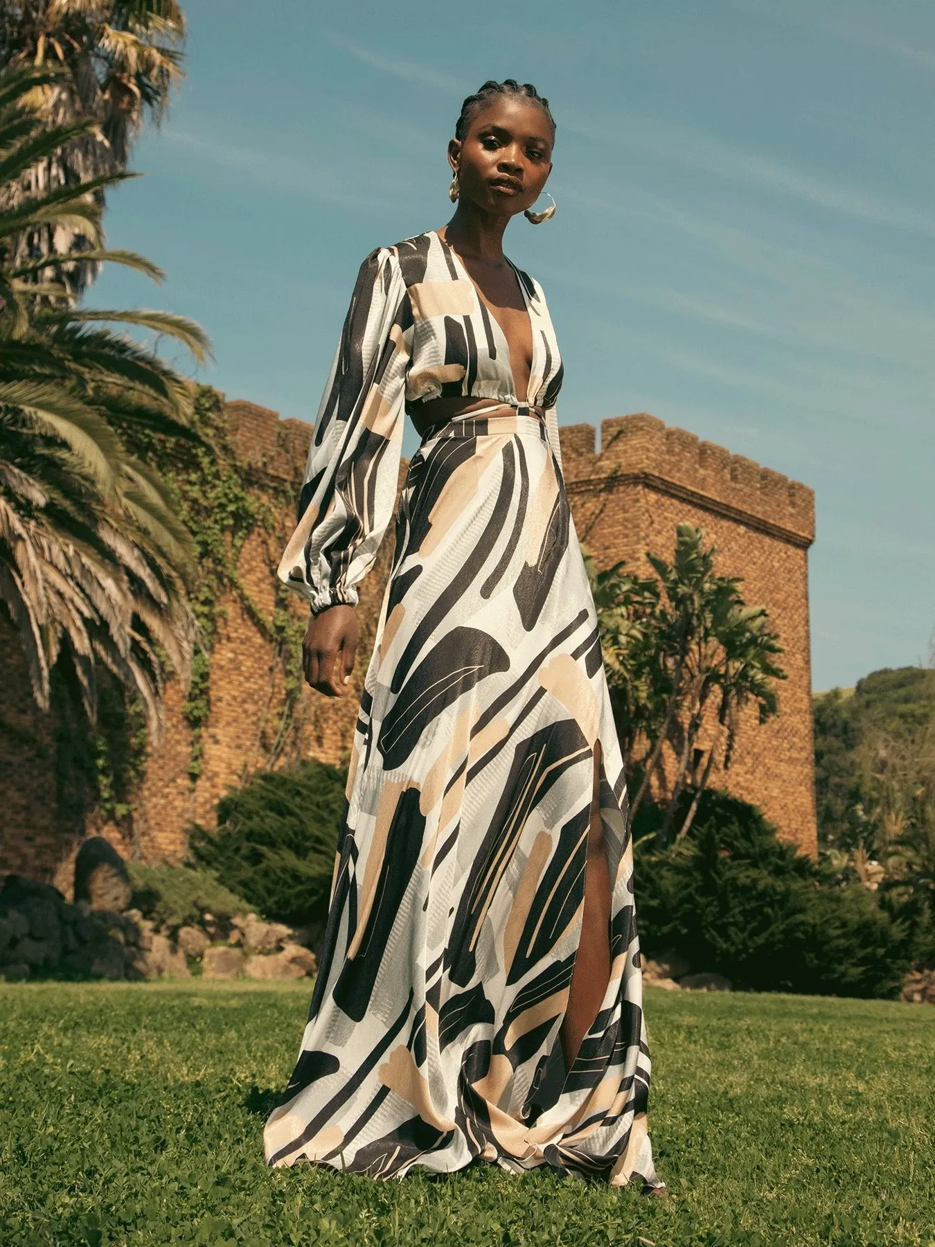 Amal Dress - Abstract Noir sold by Diarrablu product image thumbnail 3