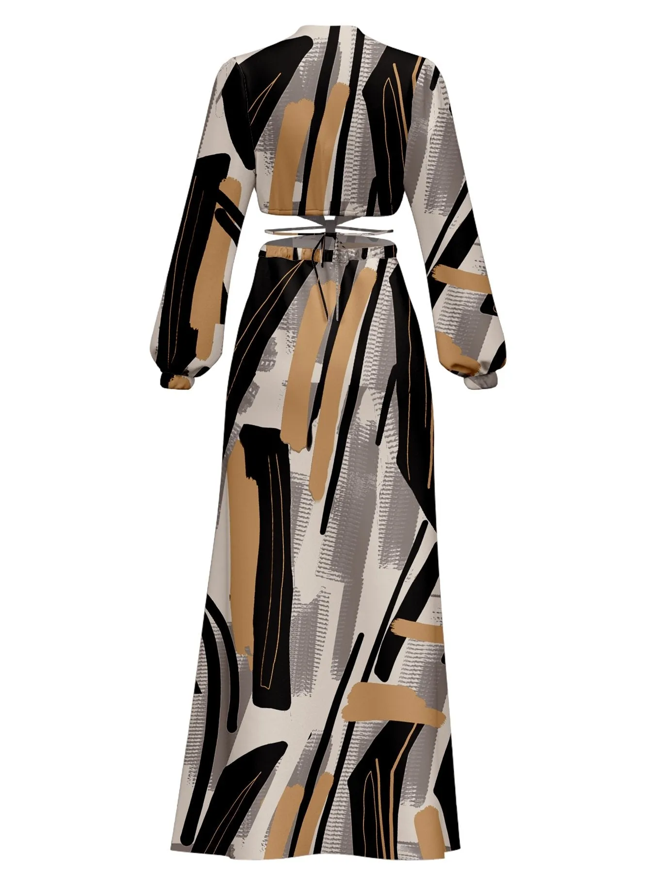 Amal Dress - Abstract Noir sold by Diarrablu product image thumbnail 4
