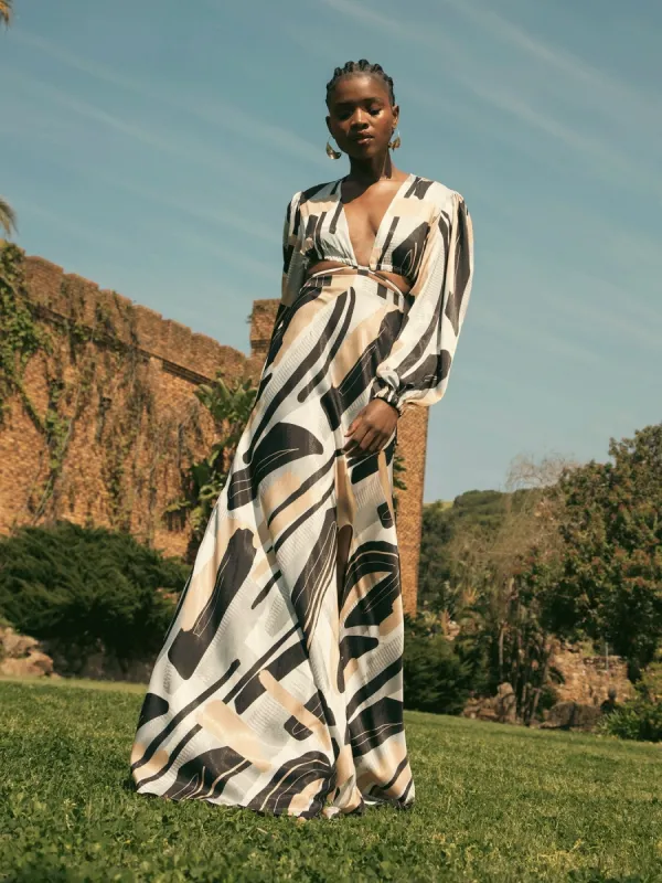 Amal Dress - Abstract Noir sold by Diarrablu