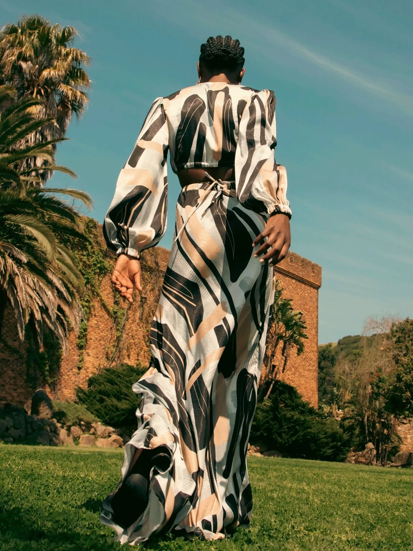 Amal Dress - Abstract Noir sold by Diarrablu product image thumbnail 5