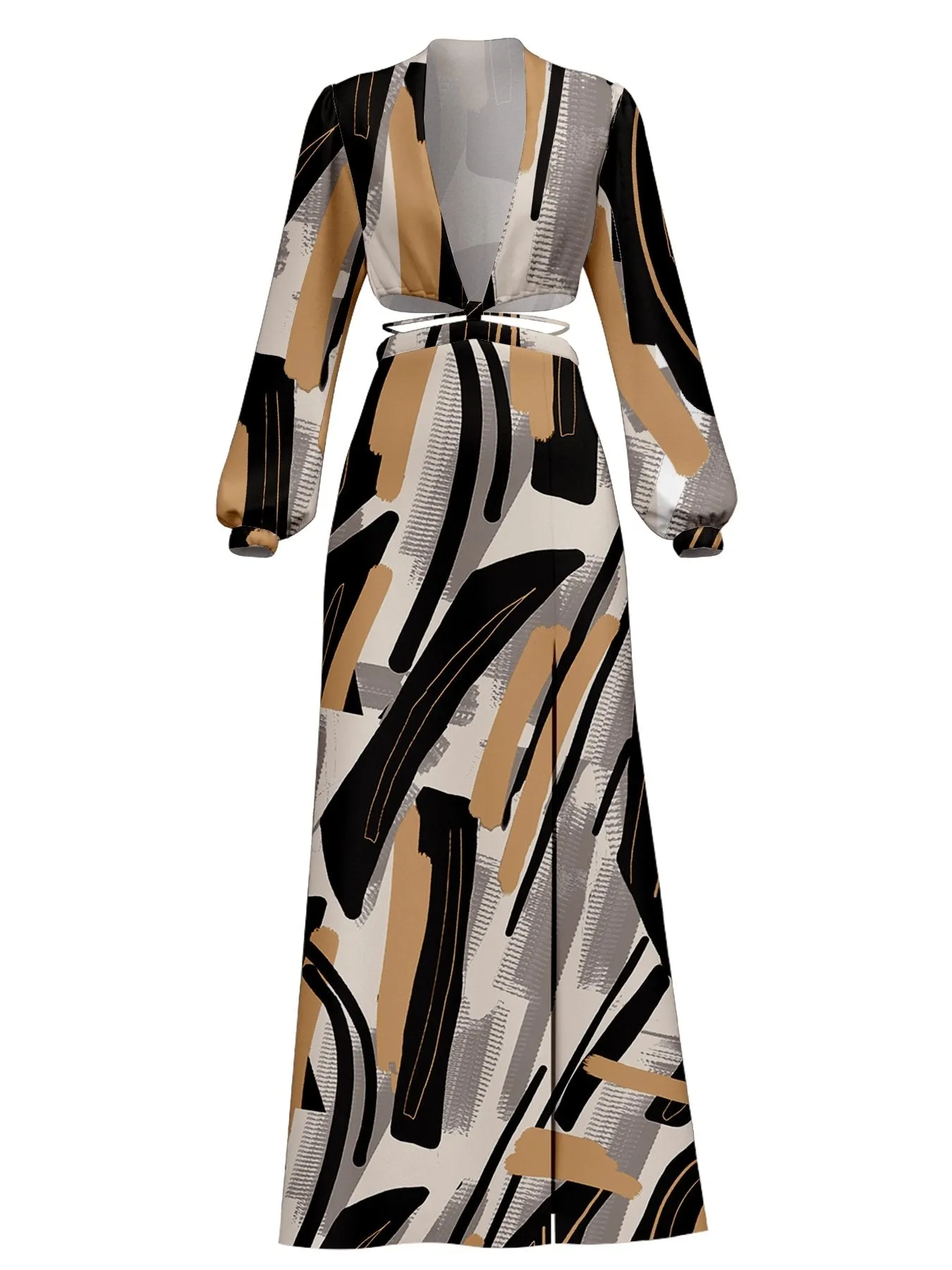 Amal Dress - Abstract Noir sold by Diarrablu product image thumbnail 2