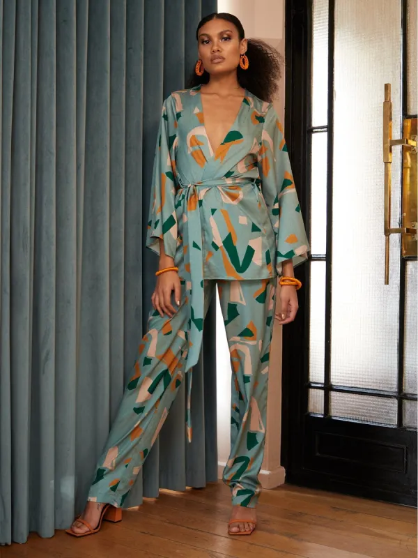 Leer Pants - Saly Vert sold by Diarrablu