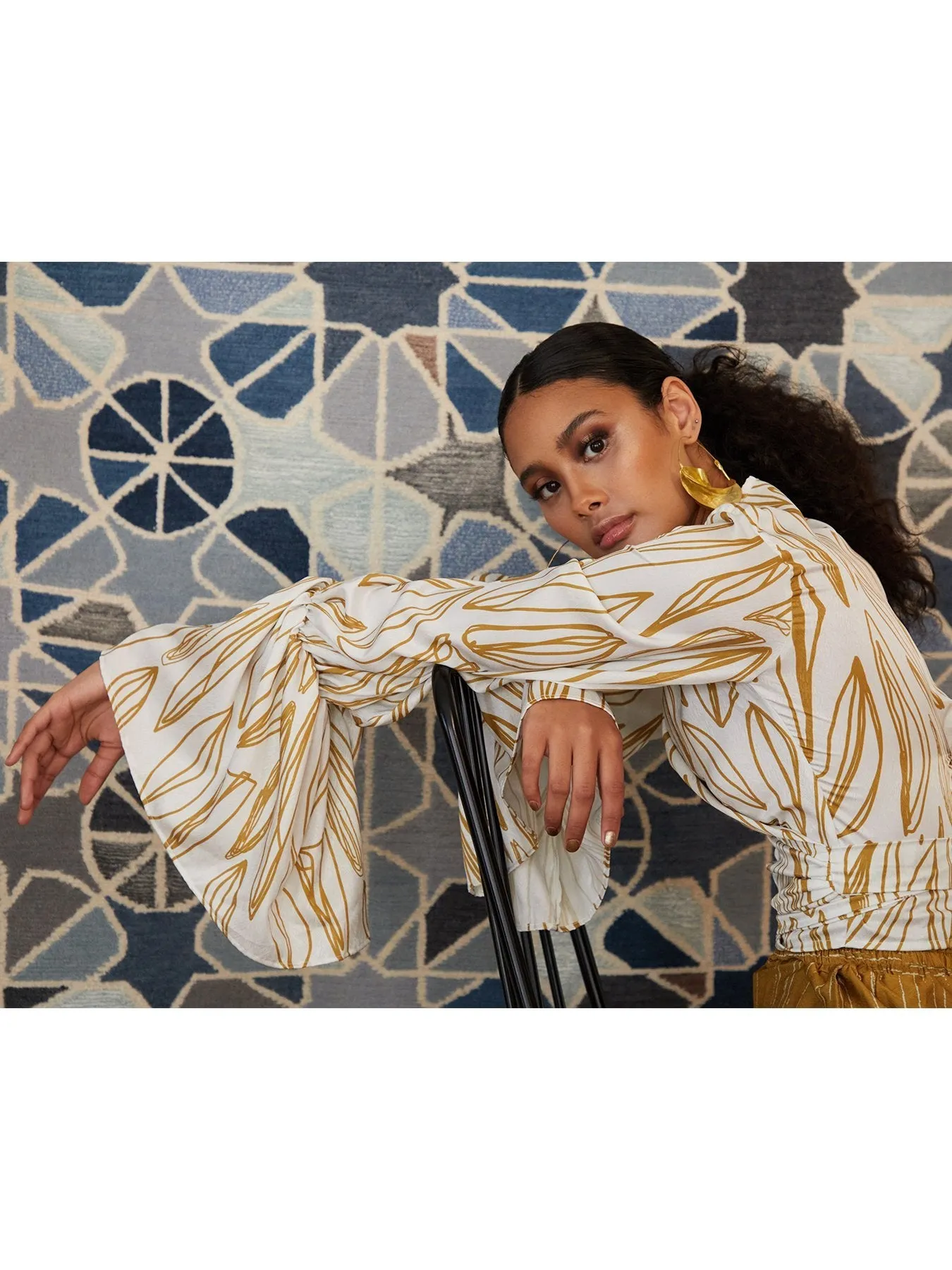 Aja Top - Fiore Gold sold by Diarrablu