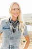 NEW!! Crystal Fringe Bandana in Black sold by Glitzy Bella