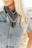 NEW!! Crystal Fringe Bandana in Black sold by Glitzy Bella