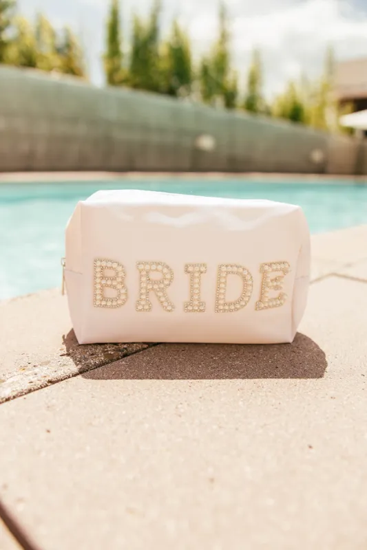 NEW!! “BRIDE” Nylon Bag in White sold by Glitzy Bella