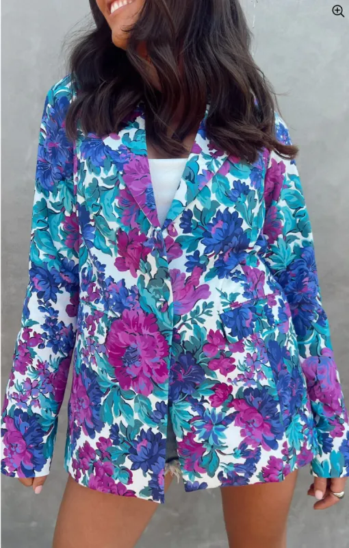 FINAL SALE!! Ezra Blazer Magenta Blooms by Show Me Your MuMu sold by Glitzy Bella