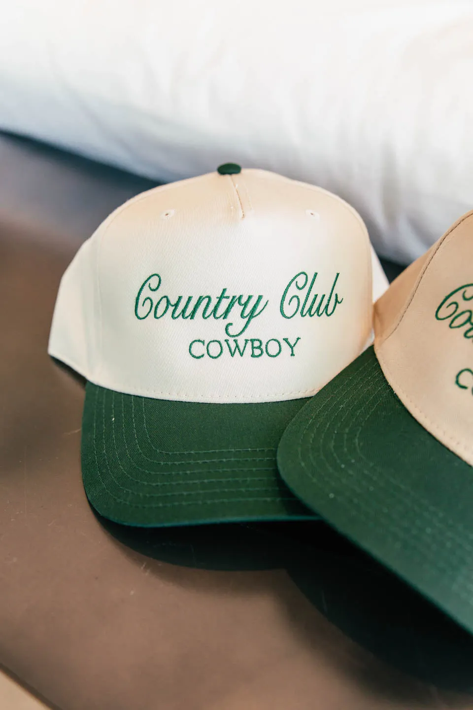 AS SEEN ON MCKINLI!! Country Club Cowboy Trucker Hat in Beige - Pre Order sold by Glitzy Bella product image thumbnail 3