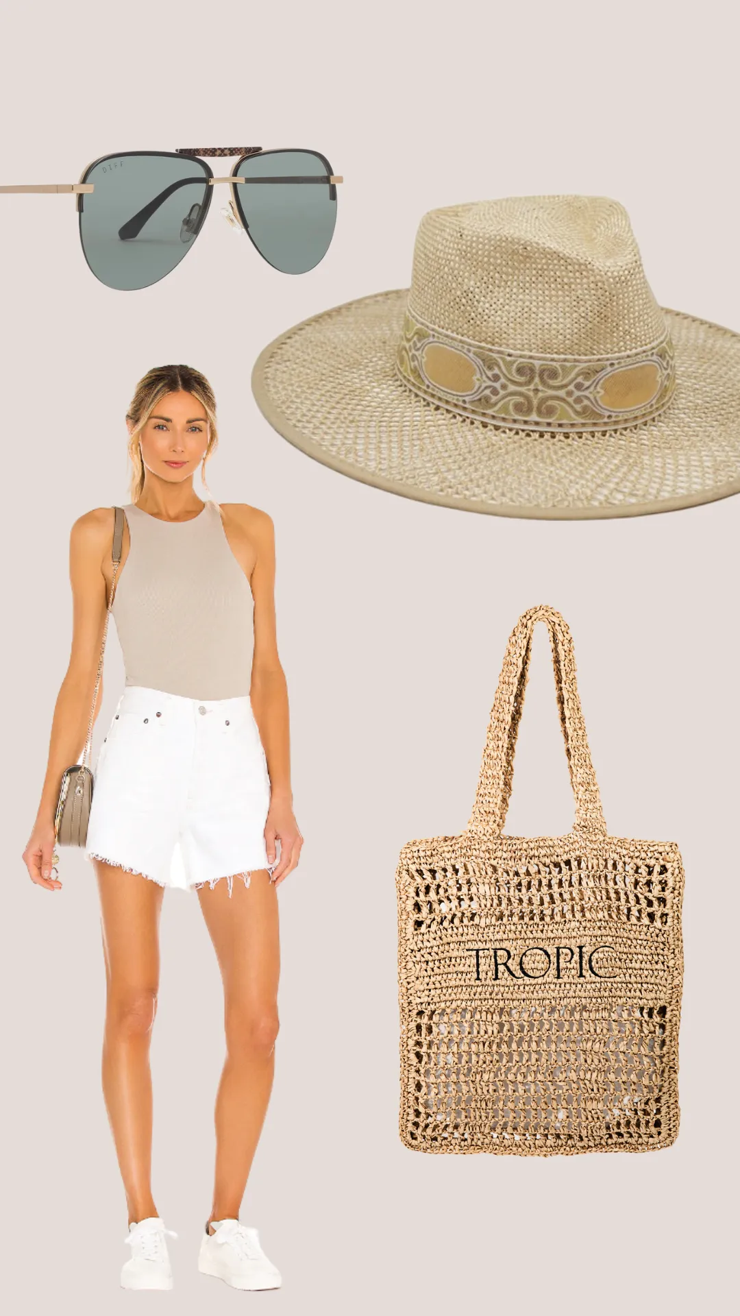 “Tropic” Raffia Beach Bag in Natural sold by Glitzy Bella product image thumbnail 2