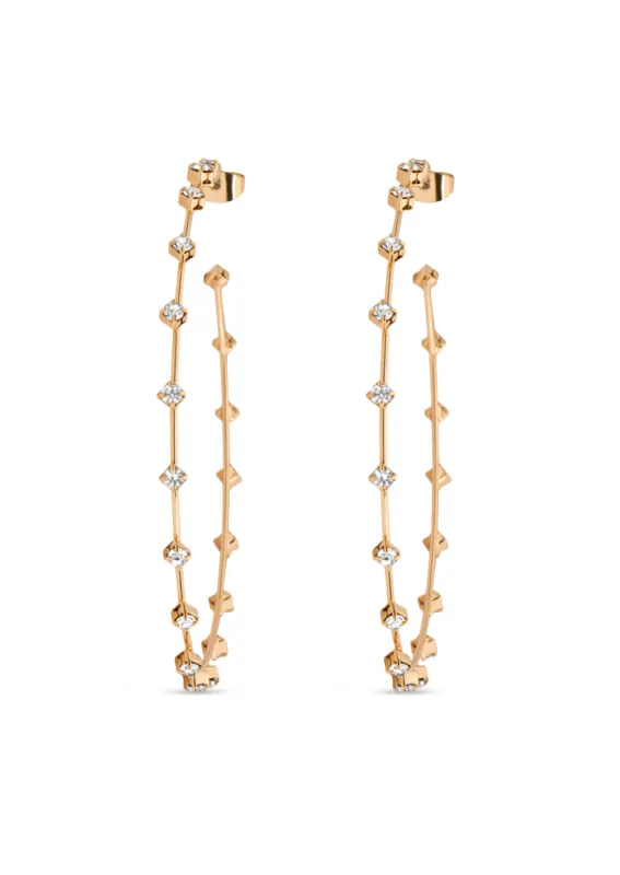 NEW!! Simple Spark Crystal Hoop Earring by Ettika sold by Glitzy Bella