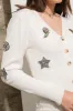 FINAL SALE!! Crystal Bee Cardigan in White sold by Glitzy Bella