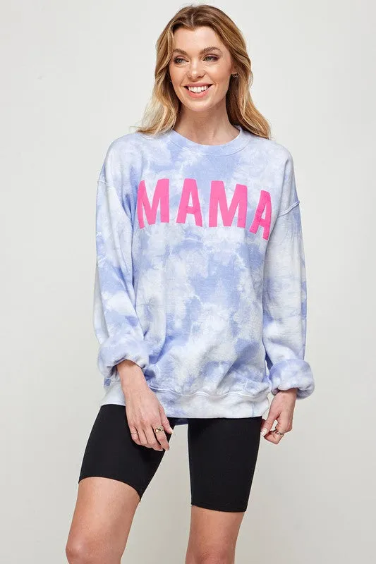 NEW!! "MAMA" Handmade Tie Dye Sweatshirt sold by Glitzy Bella product image thumbnail 3
