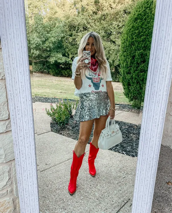 FINAL SALE!! The “Olivia” Boot in Red sold by Glitzy Bella product image thumbnail 4