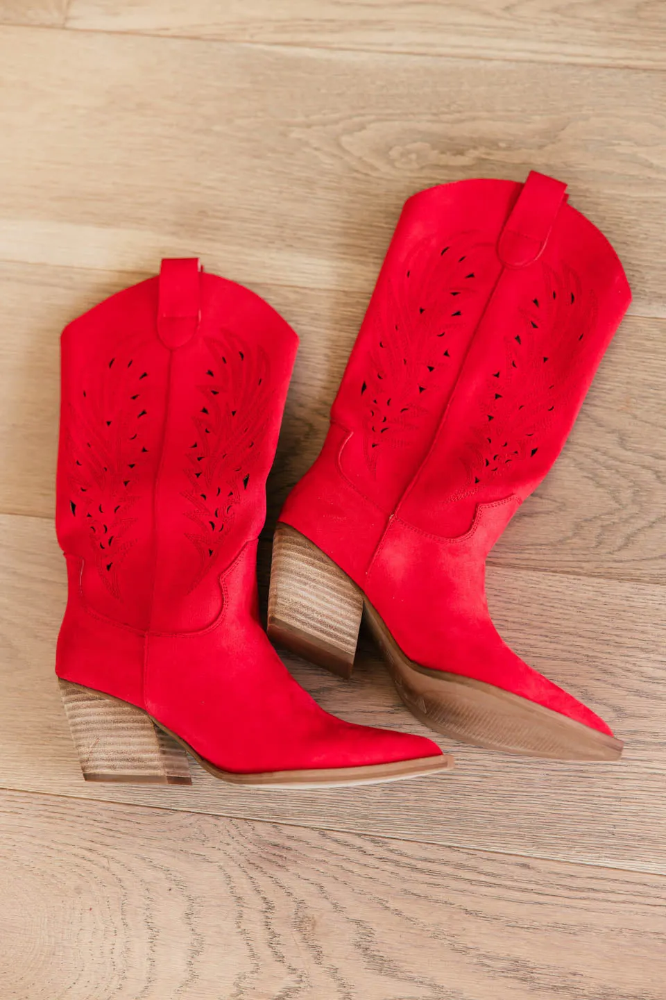 FINAL SALE!! The “Olivia” Boot in Red sold by Glitzy Bella product image thumbnail 2