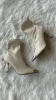 FINAL SALE!! The "Bridget" Silver Toe Bootie in Cream sold by Glitzy Bella