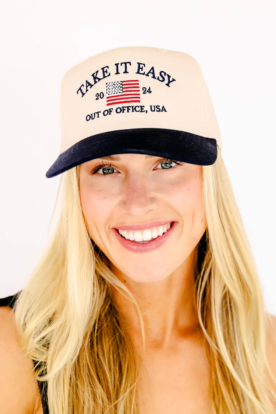 AS SEEN ON WHITNEY RIFE!! Take it Easy Vintage Trucker Hat sold by Glitzy Bella product image thumbnail 5