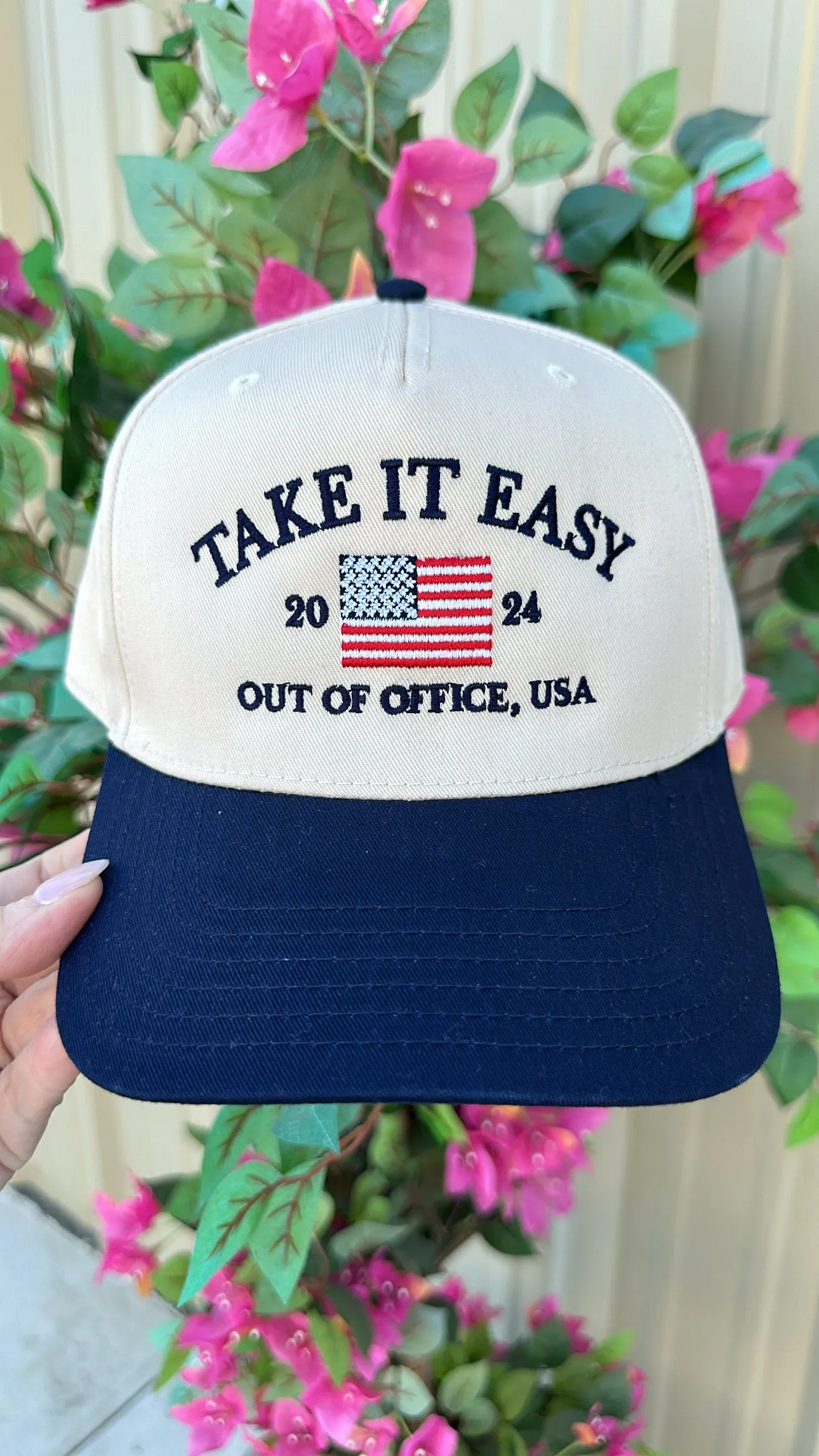AS SEEN ON WHITNEY RIFE!! Take it Easy Vintage Trucker Hat sold by Glitzy Bella product image thumbnail 3