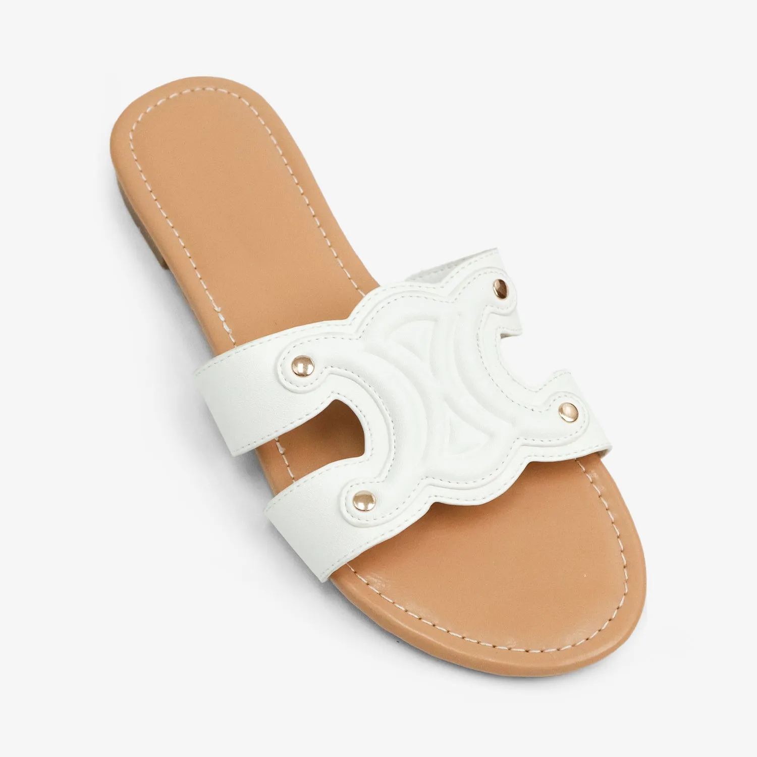 AS SEEN ON WHITNEY RIFE!! London Sandal in White sold by Glitzy Bella product image thumbnail 2
