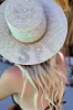 "SPF" Pressed Palm Straw Hat in 2 styles sold by Glitzy Bella