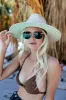 "SPF" Pressed Palm Straw Hat in 2 styles sold by Glitzy Bella